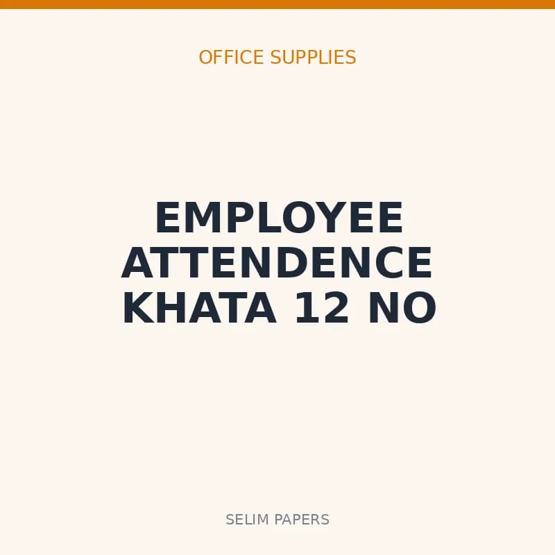 EMPLOYEE ATTENDENCE KHATA 12 NO - Image 1