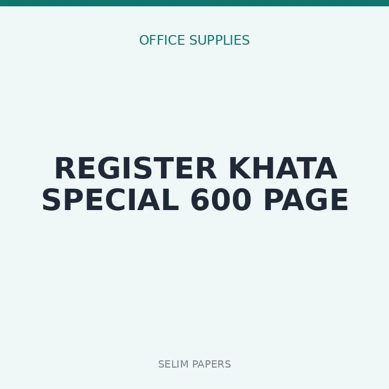 REGISTER KHATA SPECIAL 600 PAGE - Image 1