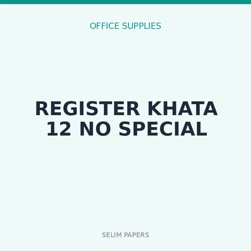 REGISTER KHATA 12 NO SPECIAL - Image 1