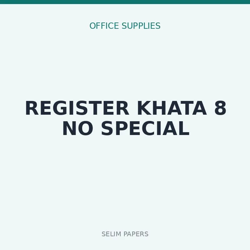 REGISTER KHATA 8 NO SPECIAL - Image 1