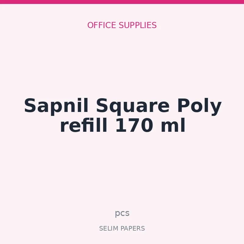 Sapnil Square Poly refill 170 ml - Image 1