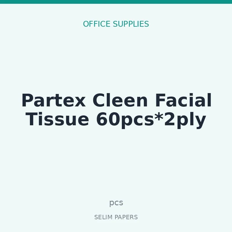 Partex Cleen Facial Tissue 60pcs*2ply - Image 1
