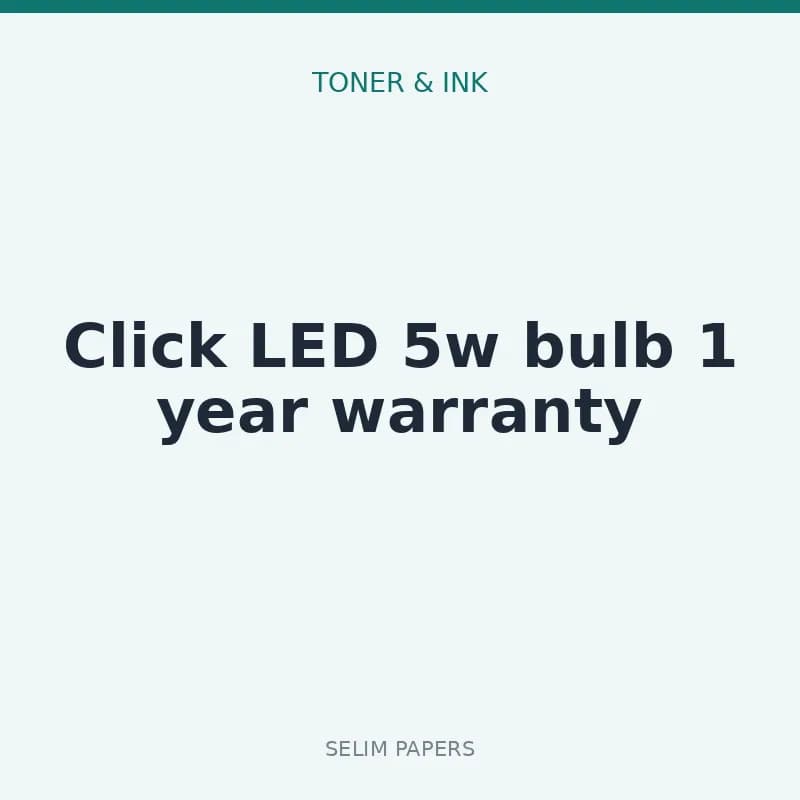 Click LED 5w bulb 1 year warranty - Image 1