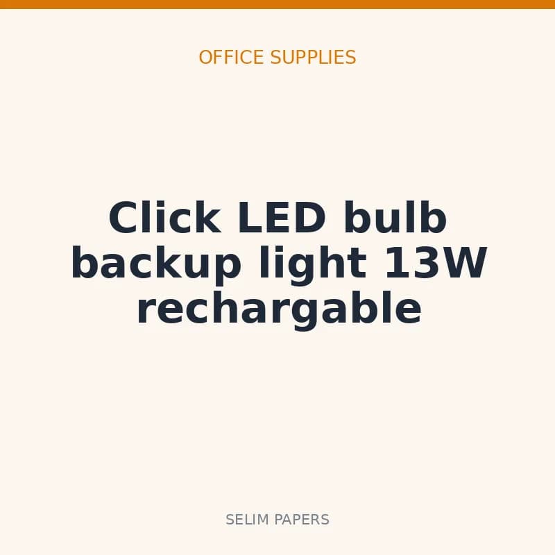 Click LED bulb backup light 13W rechargable - Image 1