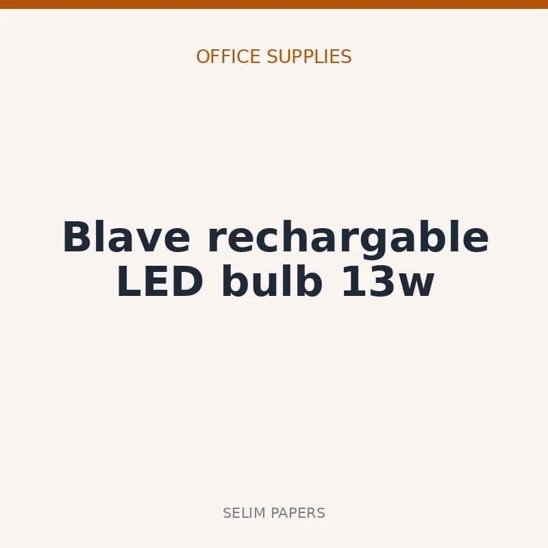 Blave rechargable LED bulb 13w - Image 1