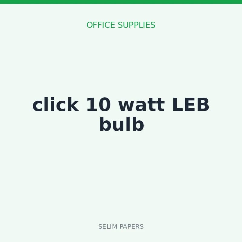 click 10 watt LEB bulb - Image 1