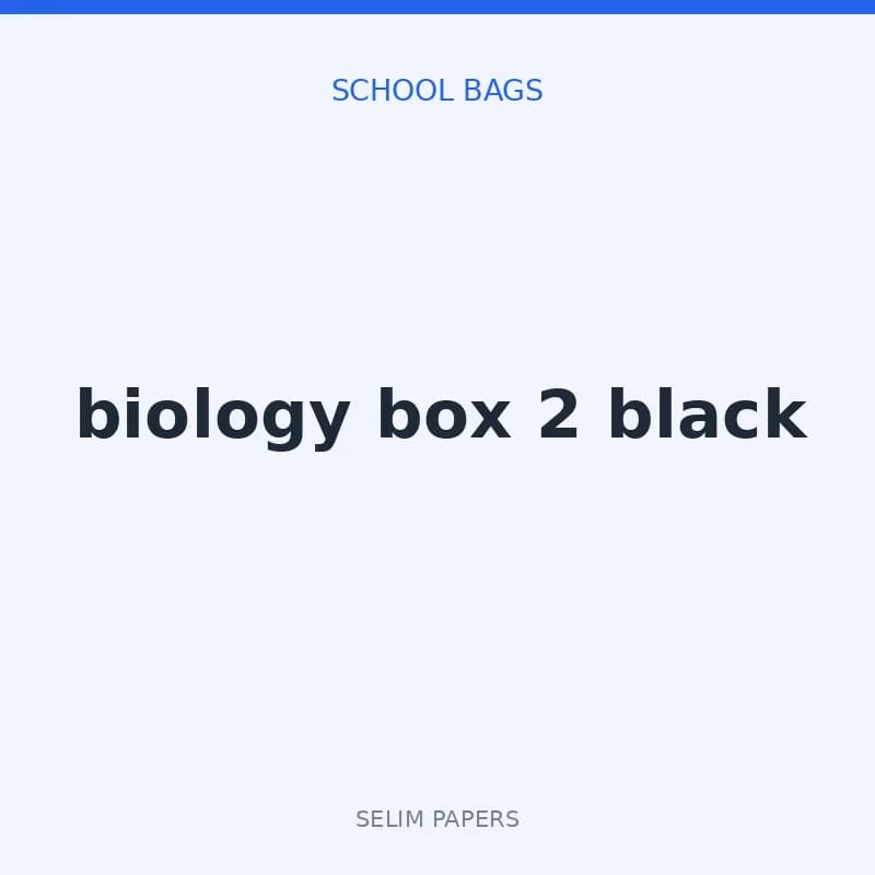 biology box 2 black