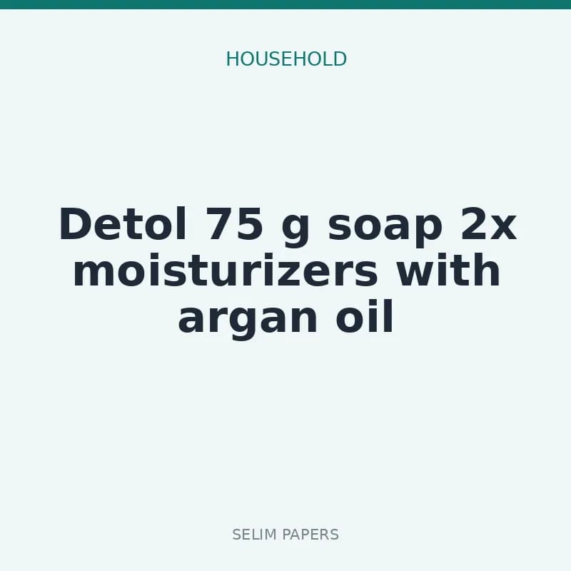 Detol 75 g soap 2x moisturizers with argan oil - Image 1