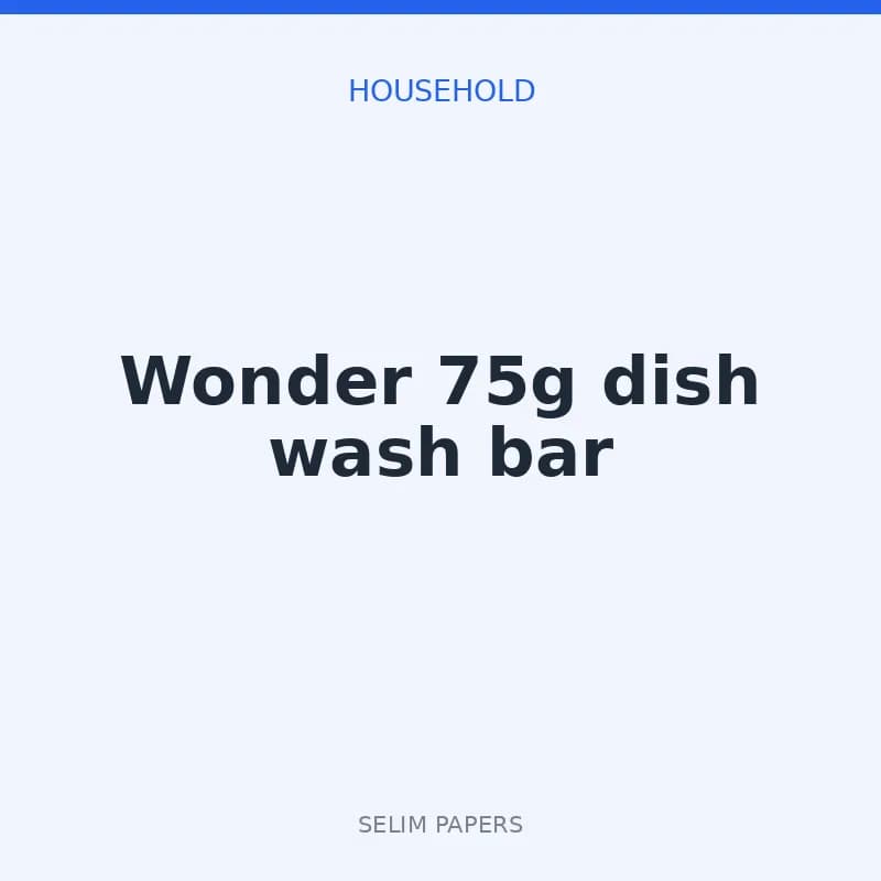 Wonder 75g dish wash bar - Image 1