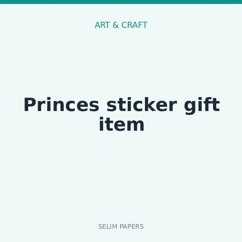 Princes sticker gift item - Image 1