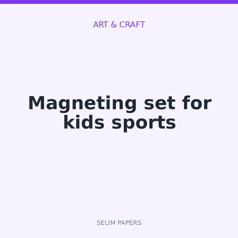 Magneting set for kids sports