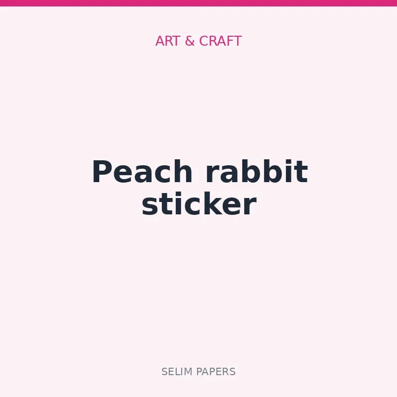 Peach rabbit sticker