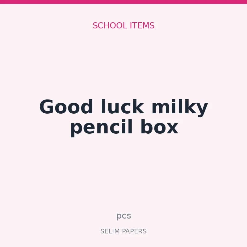Good luck milky pencil box - Image 1