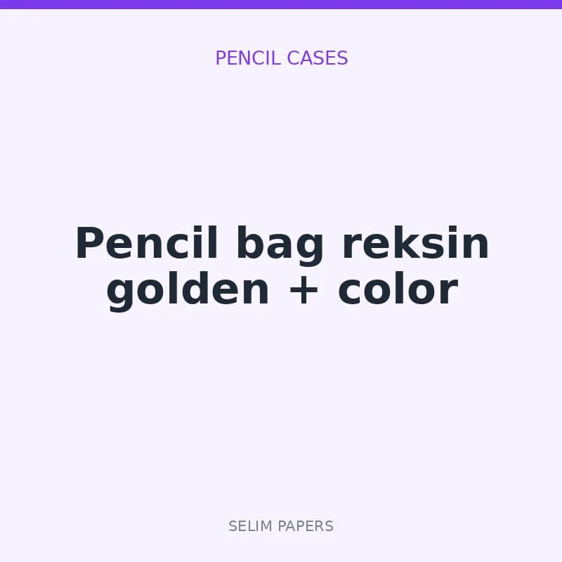 Pencil bag reksin golden + color - Image 1