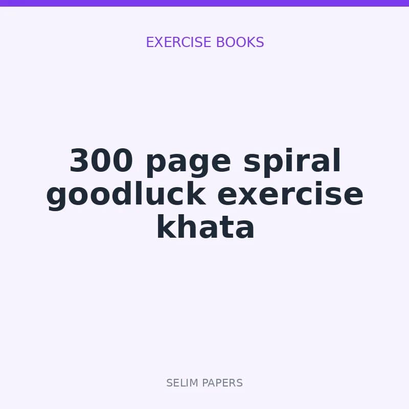 304 page spiral goodluck exercise khata margin - Image 1
