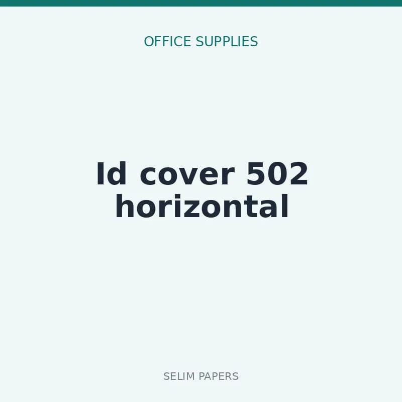 Id cover 502 horizontal