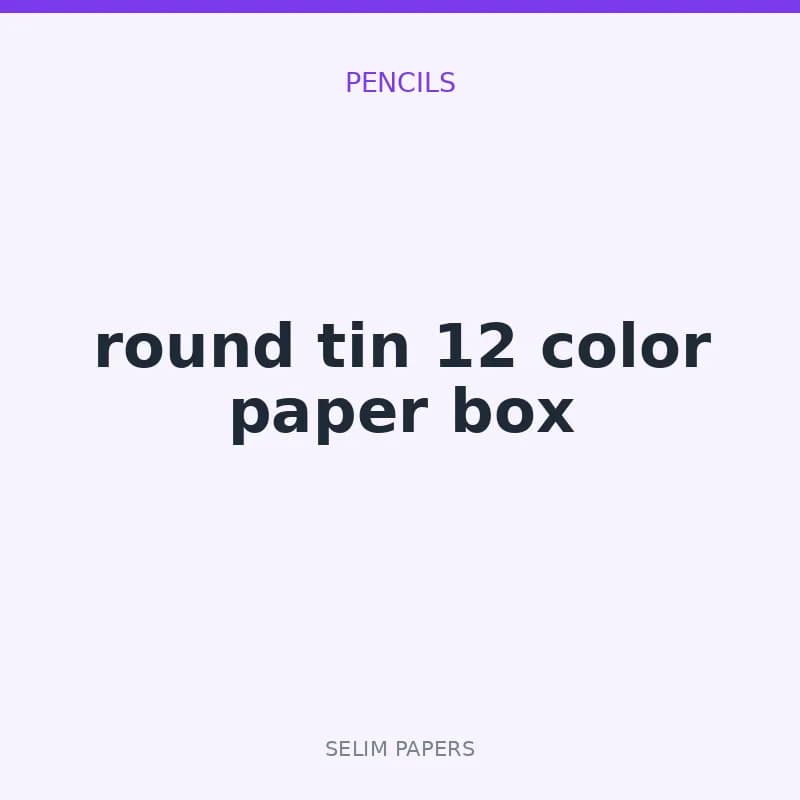 round tin 12 color paper box - Image 1