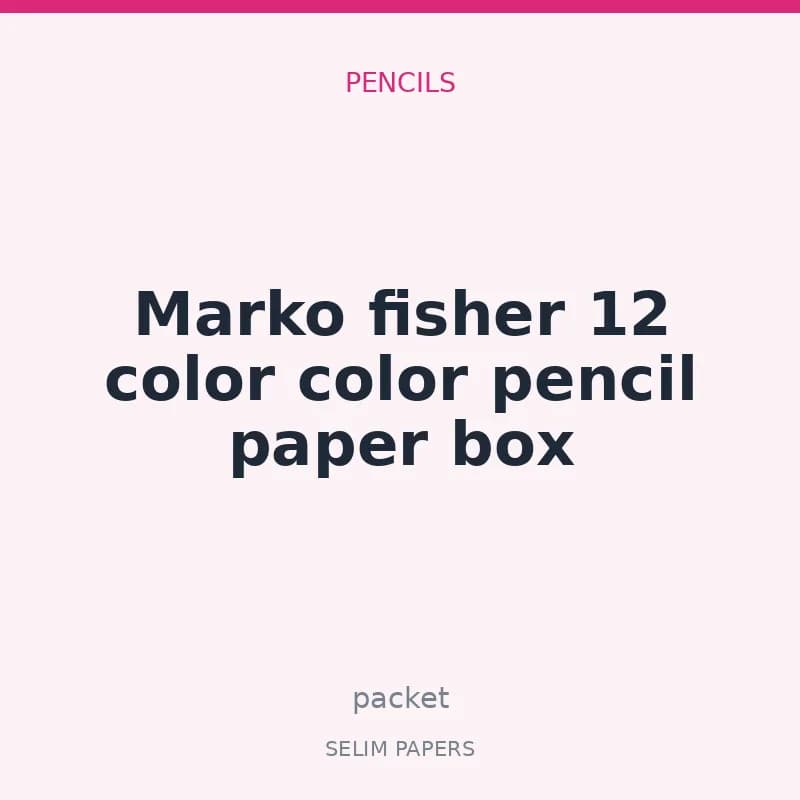 Marko fisher 12 color color pencil paper box - Image 1