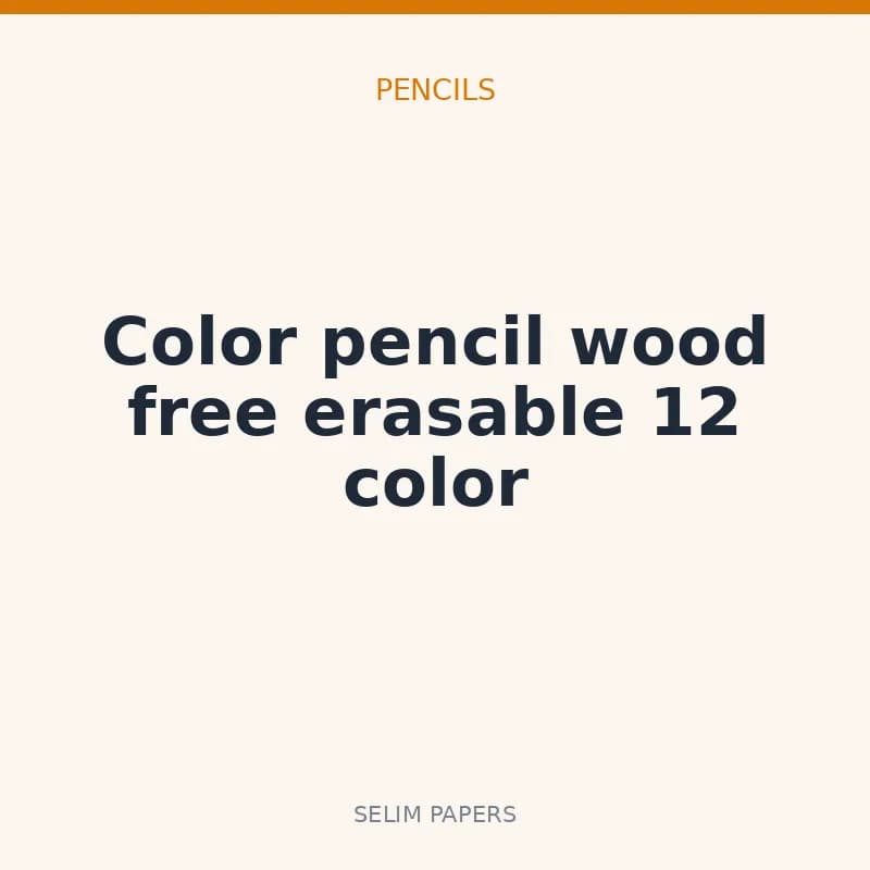 Color pencil wood free erasable 12 color - Image 1