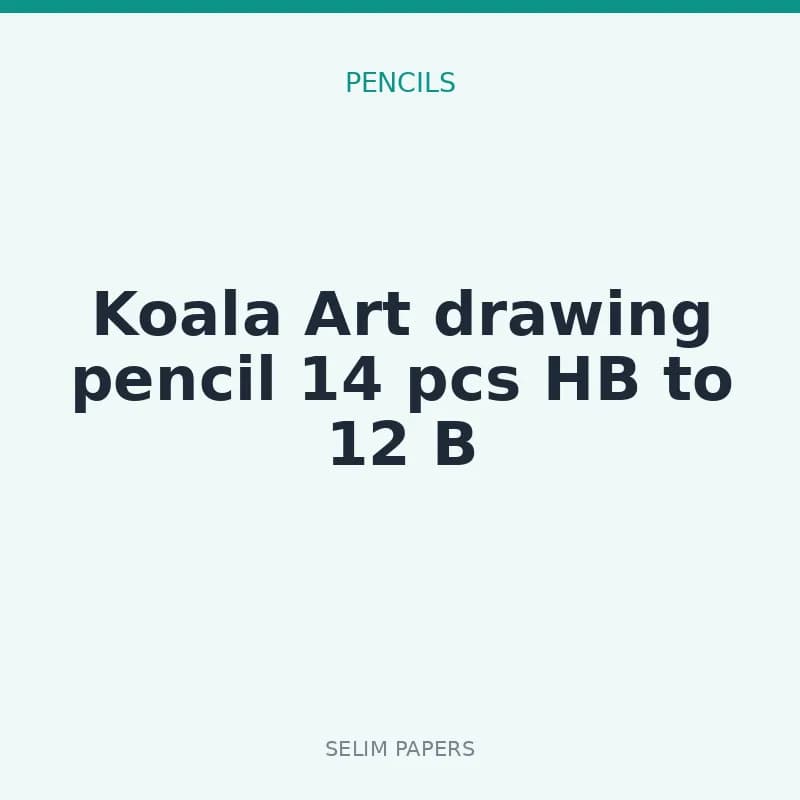 Koala Art drawing pencil 14 pcs HB to 12 B - Image 1