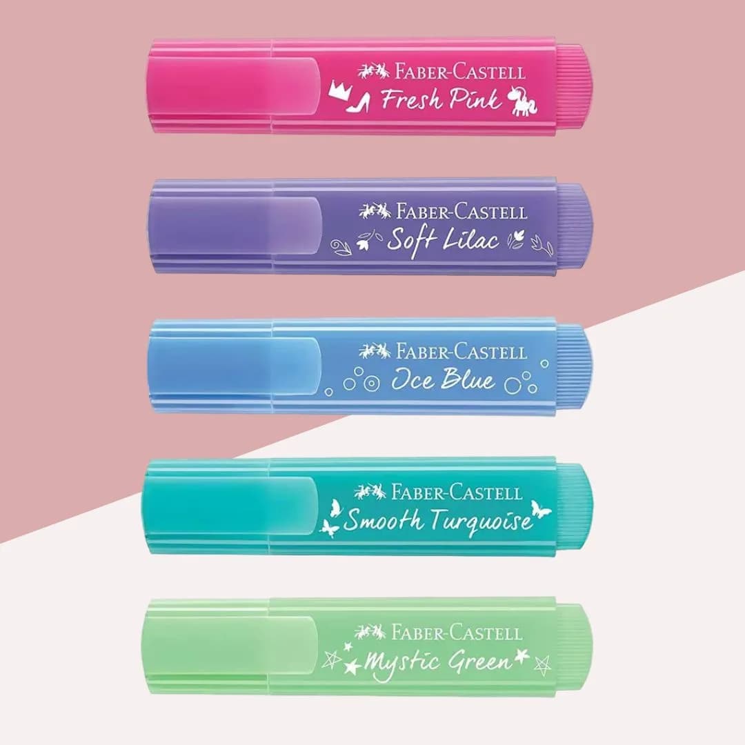 Faber-Castell 5 Textliner Pastel Highlighter - Image 1