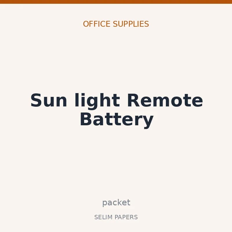 Sun light Remote Battery - Image 1