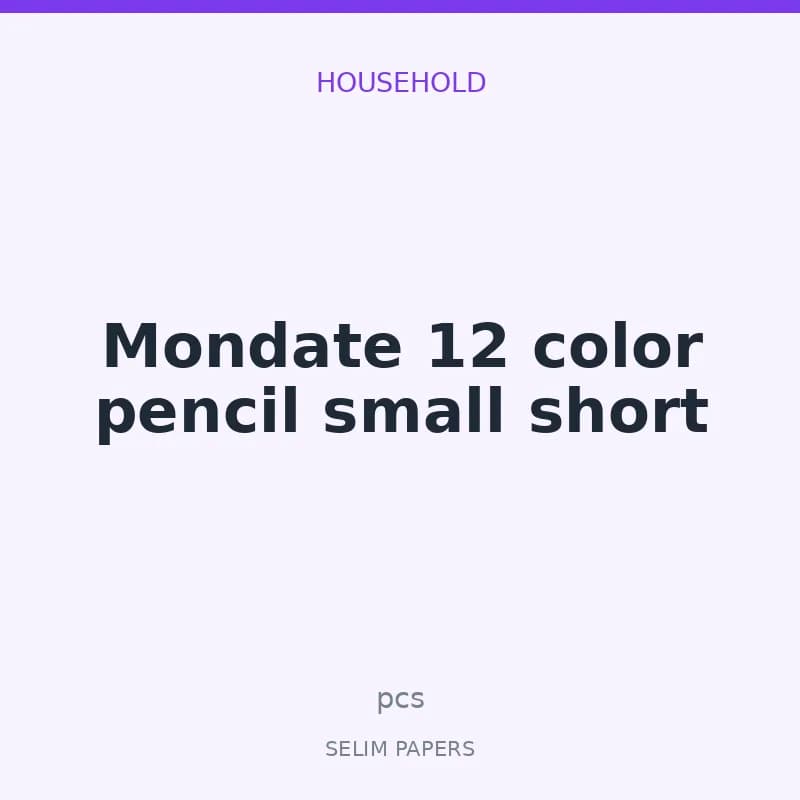 Mondate 12 color pencil small short - Image 1