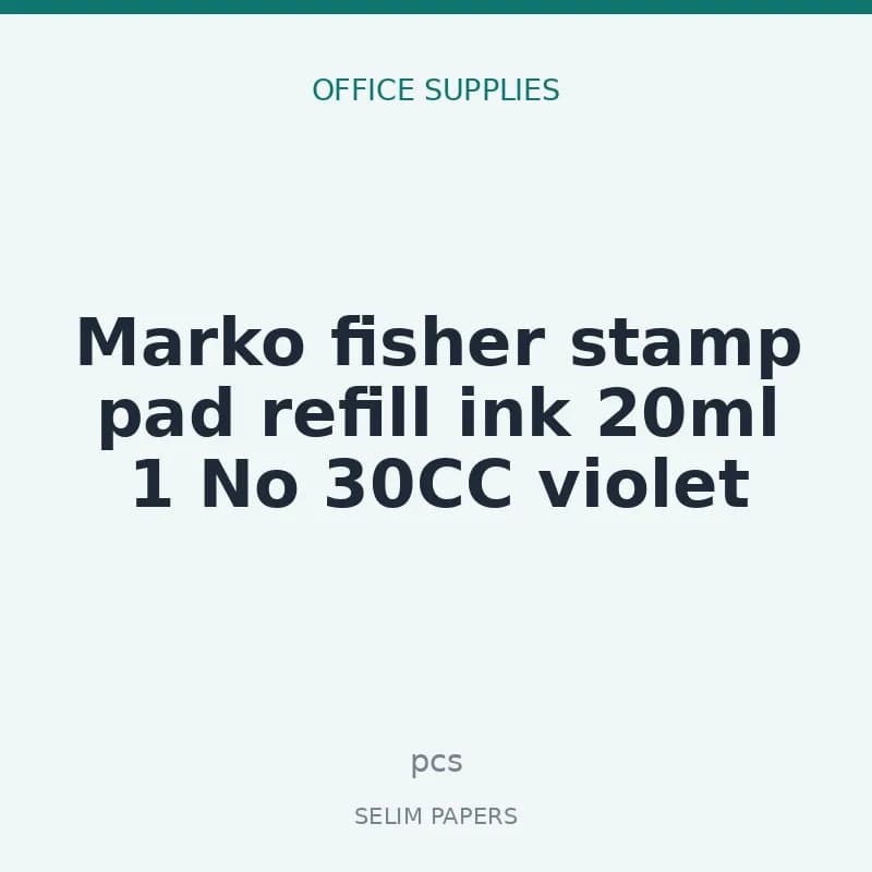 Marko fisher stamp pad refill ink 20ml 1 No 30CC violet - Image 1
