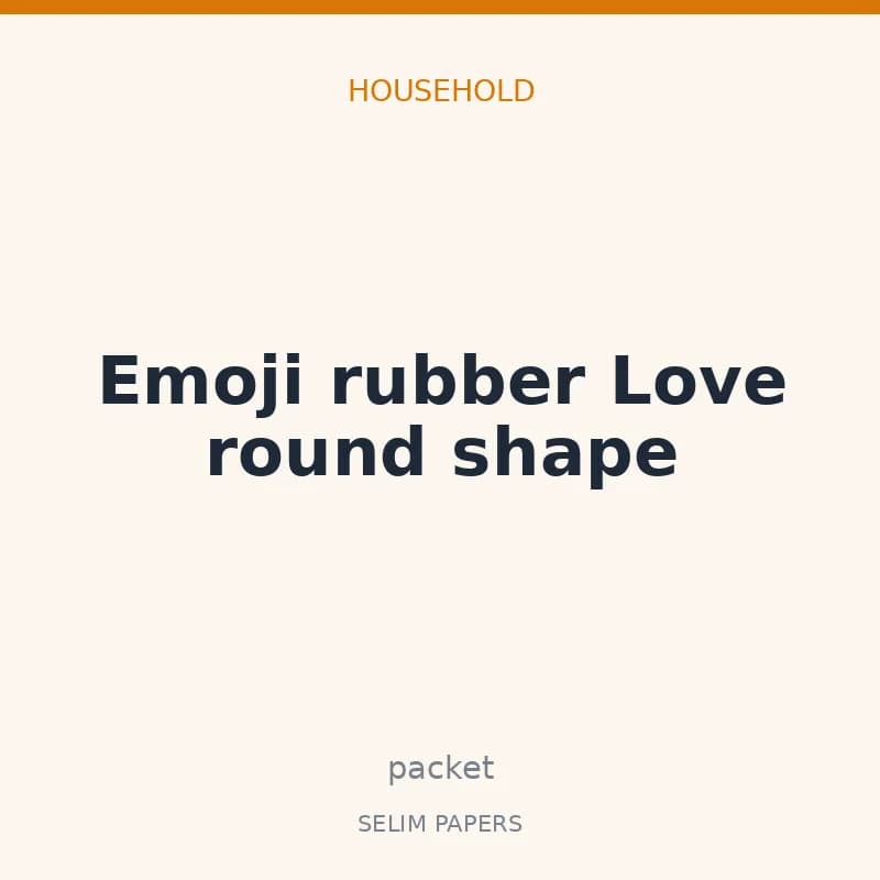 Emoji rubber Love  round shape - Image 1