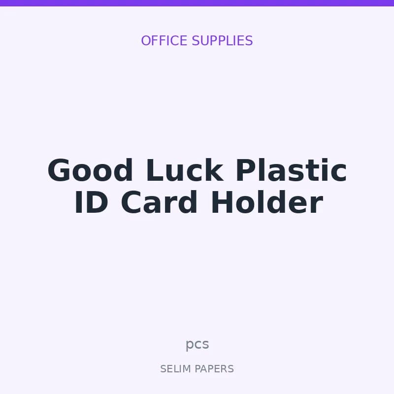 Good Luck Plastic ID Card Holder - Image 1