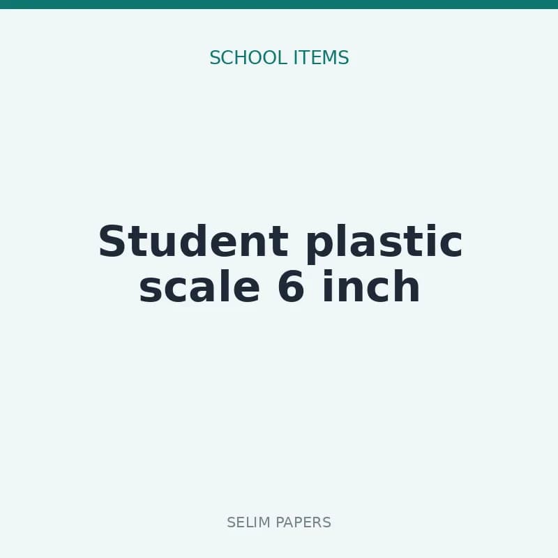 Student plastic scale 6 inch - Image 1