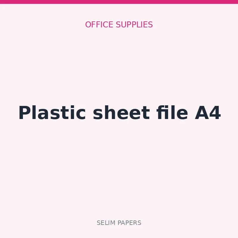 Plastic sheet file A4 - Image 1