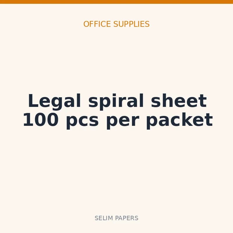 Legal spiral sheet 100 pcs per packet - Image 1