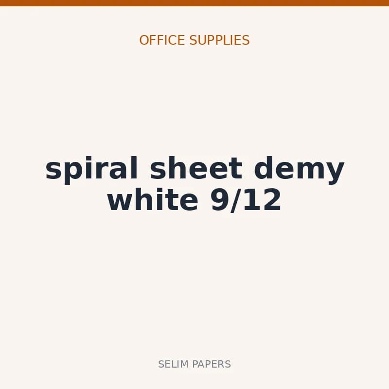 spiral sheet demy white 9/12 - Image 1