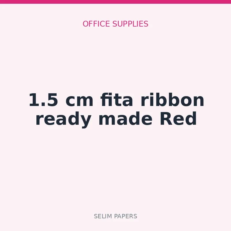 1.5 cm fita ribbon ready made Red - Image 1