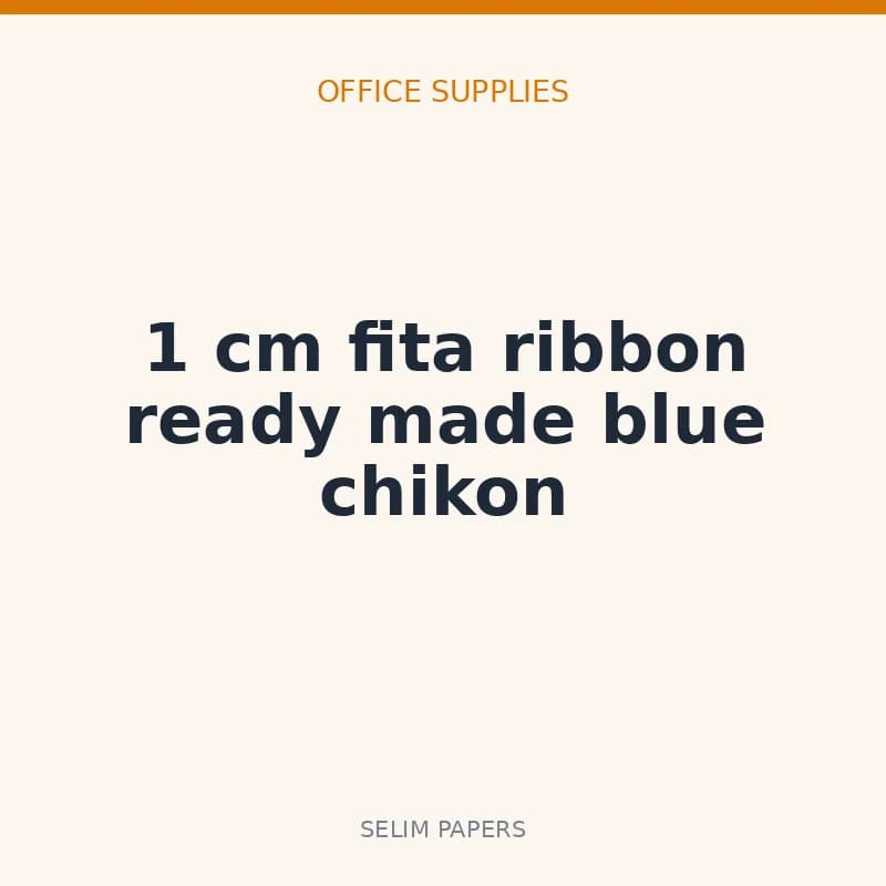 1 cm fita ribbon ready made blue chikon - Image 1
