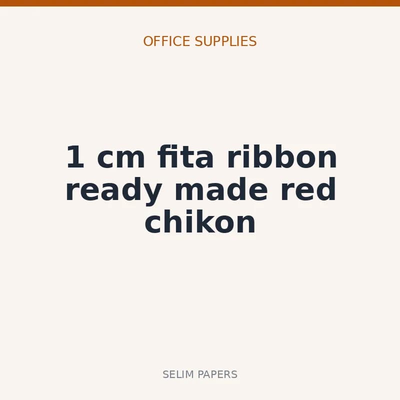 1 cm fita ribbon ready made red chikon - Image 1