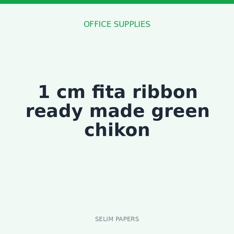 1 cm fita ribbon ready made green chikon - Image 1