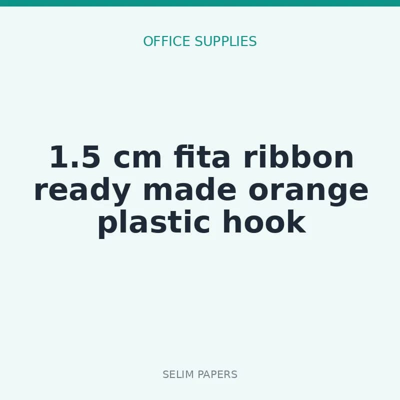 1.5 cm fita ribbon ready made orange plastic hook - Image 1