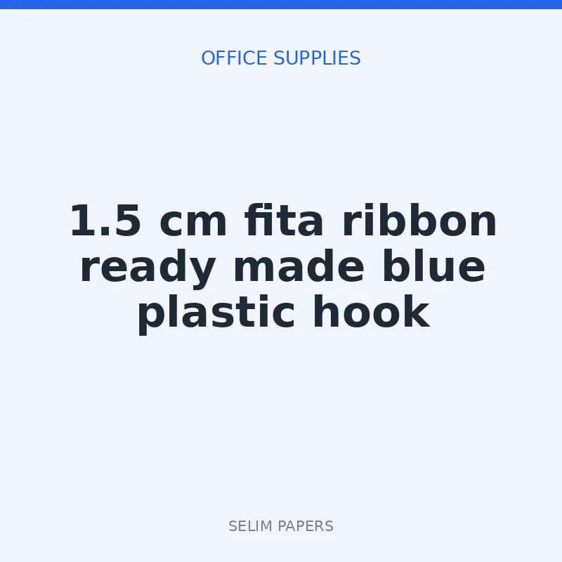 1.5 cm fita ribbon ready made blue plastic hook - Image 1