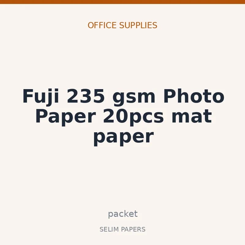 Fuji 235 gsm Photo Paper 20pcs mat paper - Image 1