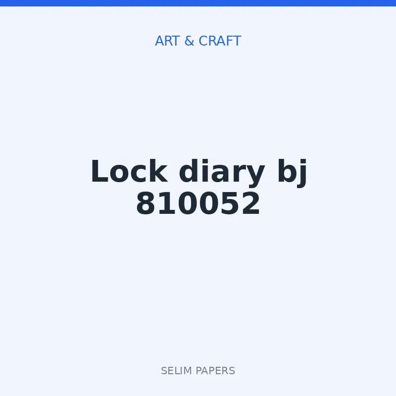 Lock diary bj 810052