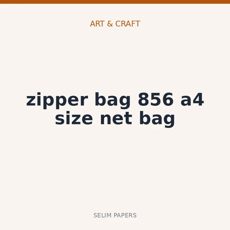 zipper bag 856 a4 size net bag