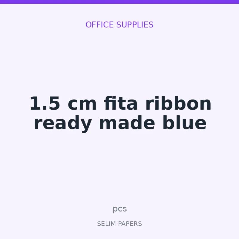1.5 cm fita ribbon ready made blue - Image 1