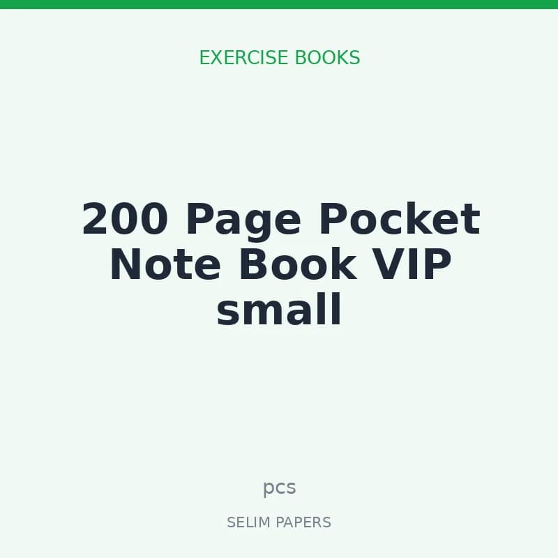 200 Page Pocket Note Book VIP small