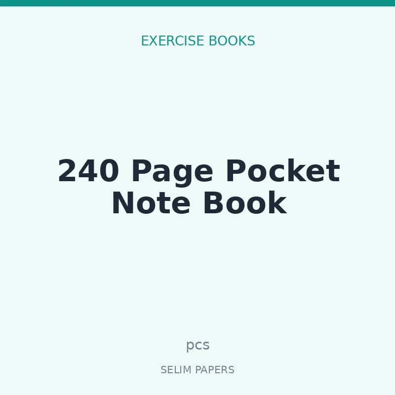 240 Page Pocket Note Book