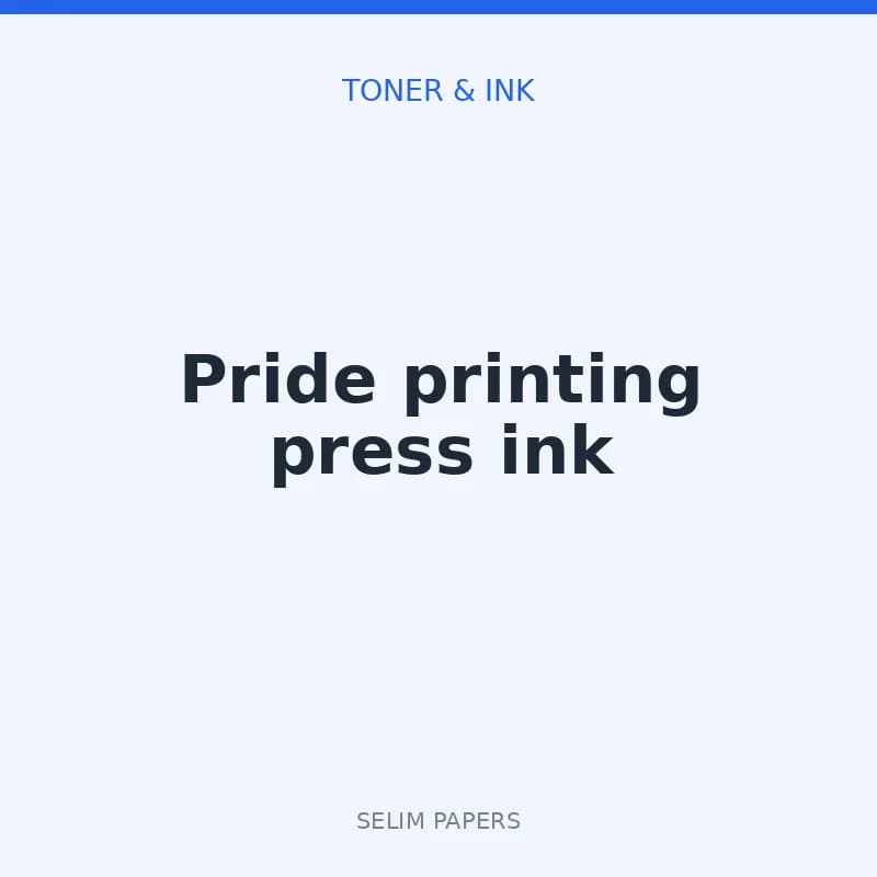 Pride printing press ink - Image 1