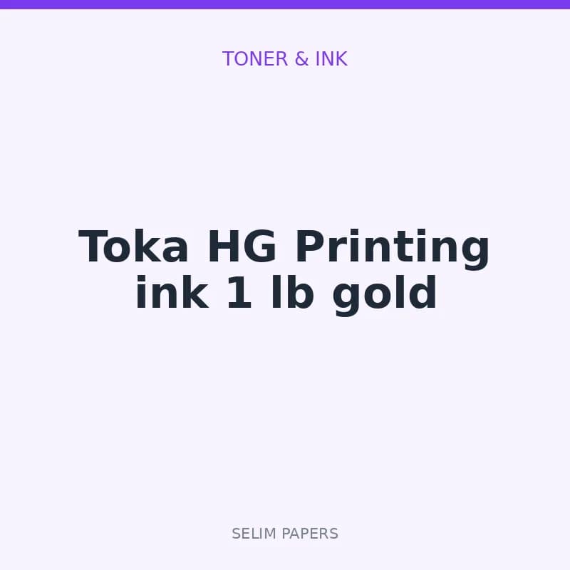 Toka HG Printing ink 1 lb gold - Image 1