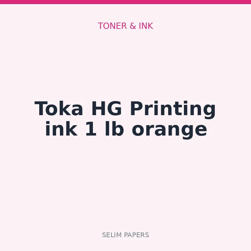 Toka HG Printing ink 1 lb orange - Image 1