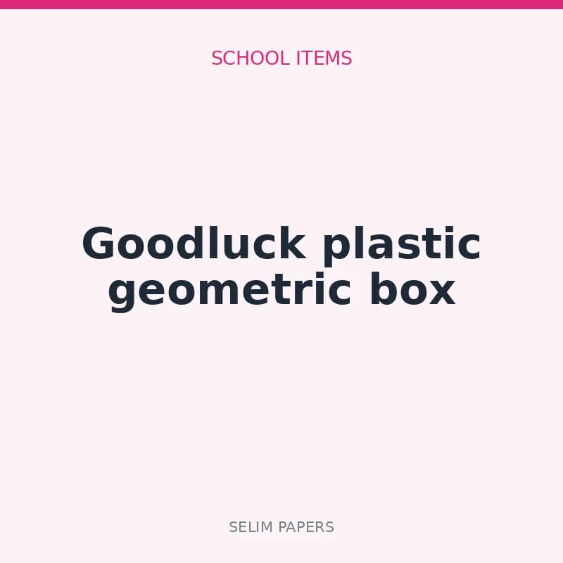 Goodluck plastic geometric box - Image 1